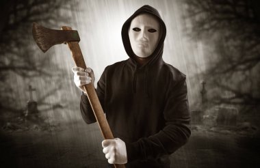 Terk edilmiş mezarlık kavram agresif avcı