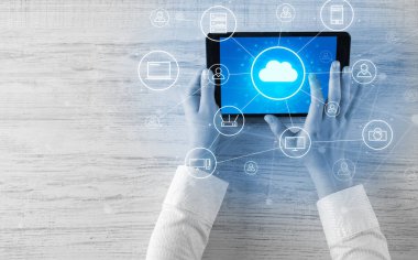 El tablet sistemi kavramı Merkezi bulut ile kullanma