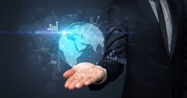 Küresel Internet kavramı işadamı ile kullanma