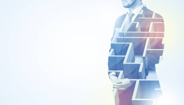 Ayakta ve labirent ile düşünme işadamı