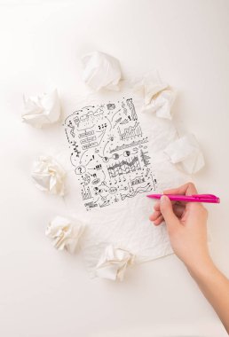 El buruşuk kağıt yazma