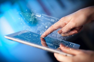 Tablet grafiklerle dokunmadan parmak