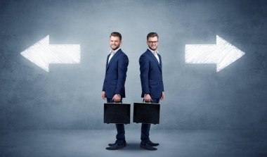 İki seçenek ile işadamı