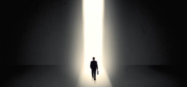 Bir şey sonunda ışık görmek işadamı