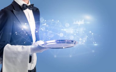 Mali kavramı tepsiye garson tarafından yaptı