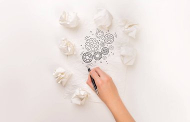 El buruşuk kağıt yazma