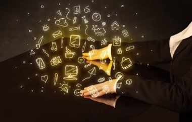 Etkileşimli tablo dokunmadan eller