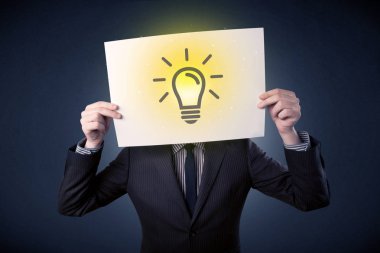 Ampul ile işadamı holding kağıt