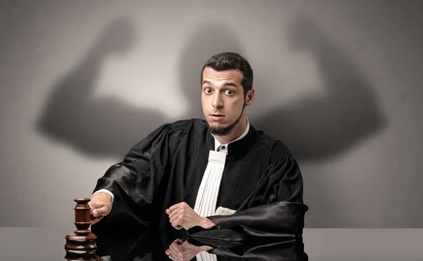 Brawny judge making decision — Stock Photo, Image