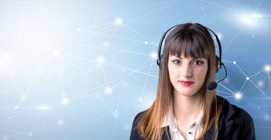 Kadın telemarketer kavramı