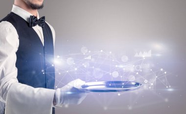 Mali kavramı tepsiye garson tarafından yaptı