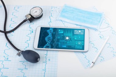 Biyoteknoloji kavramı tıbbi teknoloji cihazlar ile