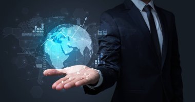 Küresel Internet kavramı işadamı ile kullanma