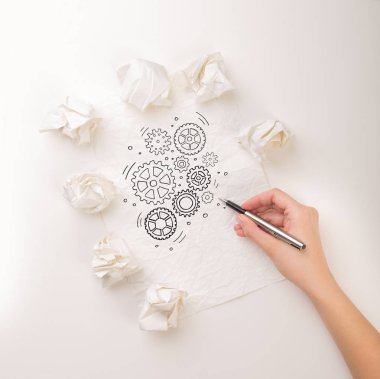 El buruşuk kağıt yazma