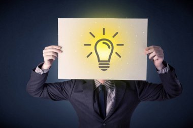 Ampul ile işadamı holding kağıt