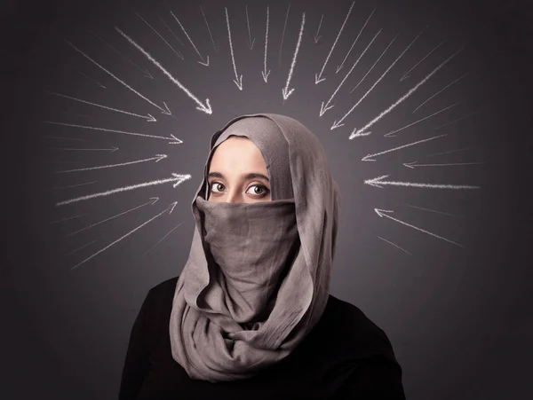 Muslimische Frau trägt Niqab — Stockfoto