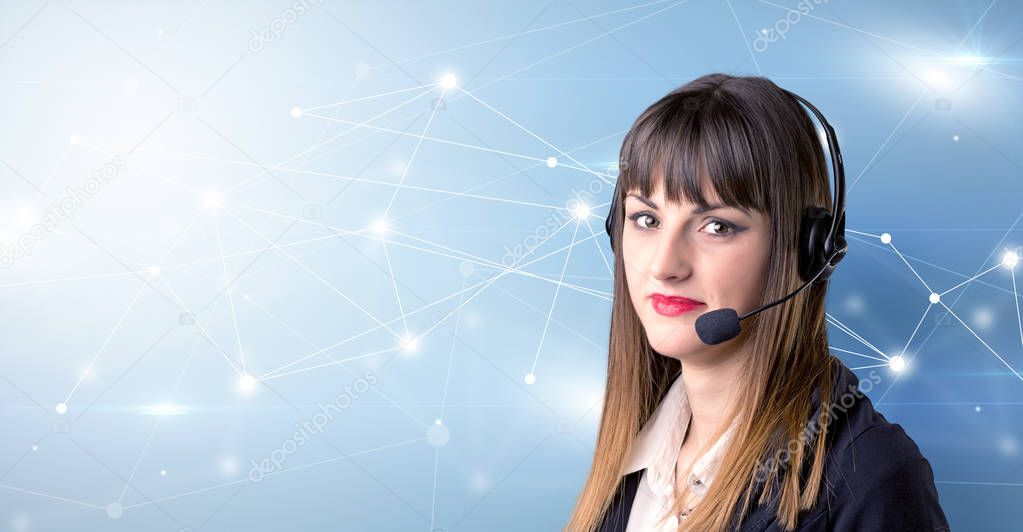 Female telemarketer c