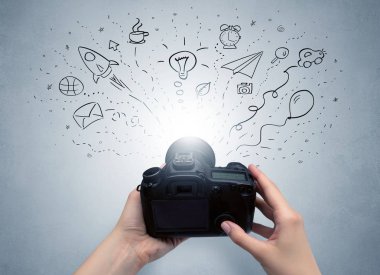El fotoğraf fotoğraf fikirler kavramı ile çekim