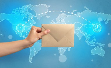 Genel konsepti ile zarf tutan el