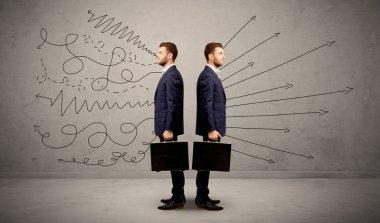 İki seçenek ile işadamı