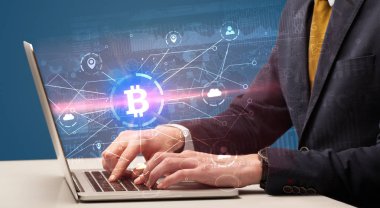 Küresel bitcoin Döviz Kuru kavram kontrol el