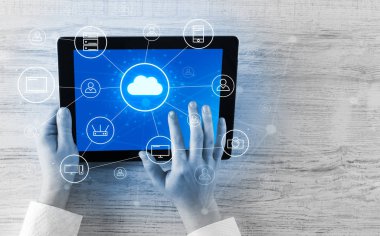 El tablet sistemi kavramı Merkezi bulut ile kullanma