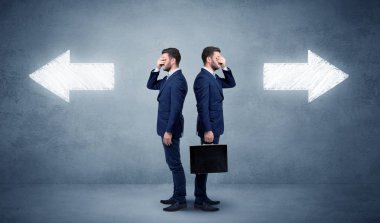 İki seçenek ile işadamı