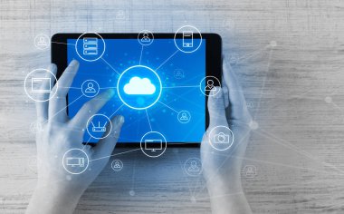 El tablet sistemi kavramı Merkezi bulut ile kullanma