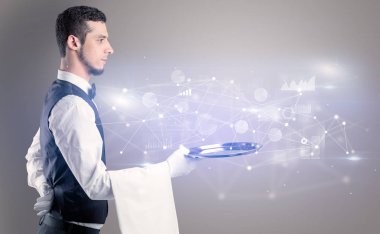 Mali kavramı tepsiye garson tarafından yaptı