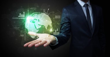 Küresel Internet kavramı işadamı ile kullanma