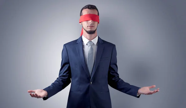 Blindfolded Businessman Making Face One Young Man Only One Person Emotional  Stress Photo Background And Picture For Free Download - Pngtree