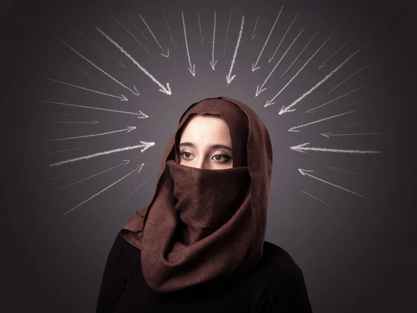 Muslimské ženy nosit niqáb — Stock fotografie