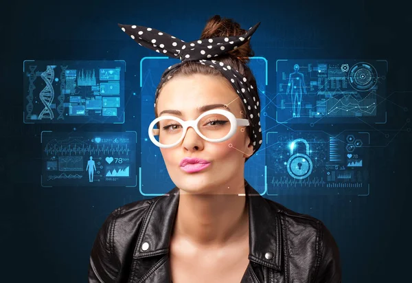 Facial Recognition System concept — Stock Photo, Image