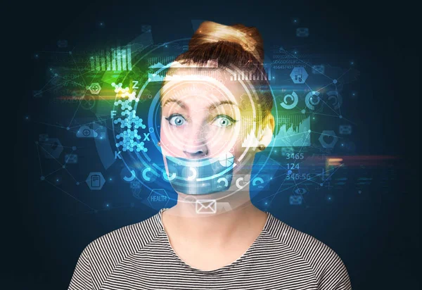 Identificación biométrica y reconocimiento facial —  Fotos de Stock