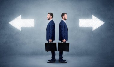 İki seçenek ile işadamı