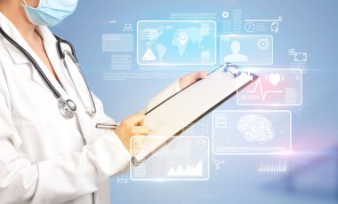 kadın doktor ile not etmek