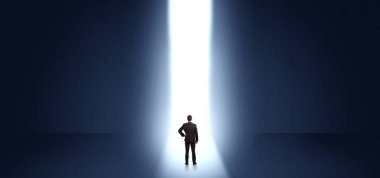 Bir şey sonunda ışık görmek işadamı