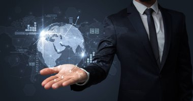 Küresel Internet kavramı işadamı ile kullanma