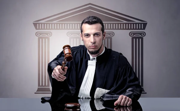 Young judge making decision — Stock Photo, Image