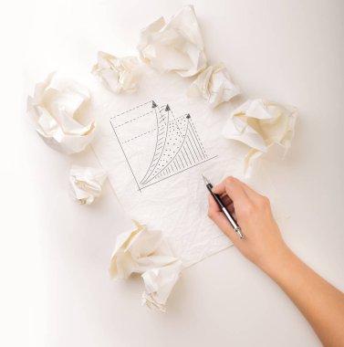 El buruşuk kağıt yazma