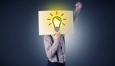 Ampul ile işadamı holding kağıt