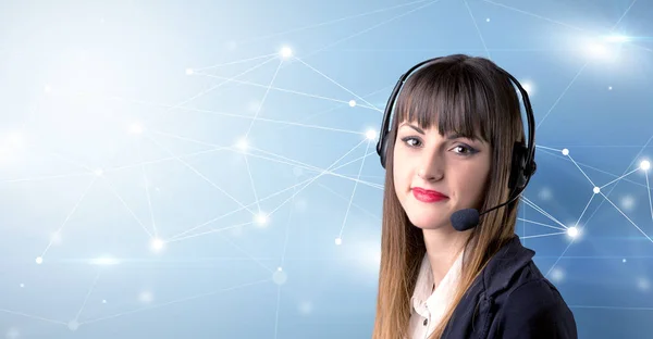 Female telemarketer concept — Stock Photo, Image