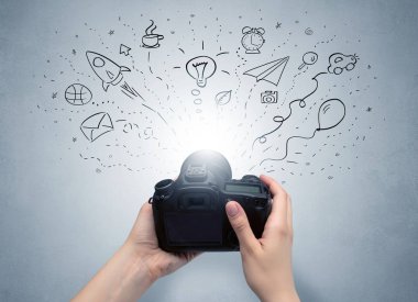 El fotoğraf fotoğraf fikirler kavramı ile çekim