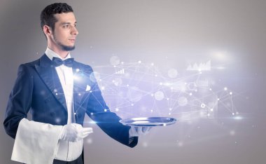 Mali kavramı tepsiye garson tarafından yaptı