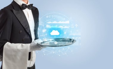 Garson servis bulut teknoloji kavramı