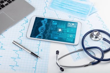 Biyoteknoloji kavramı tıbbi teknoloji cihazlar ile