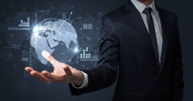 Küresel Internet kavramı işadamı ile kullanma
