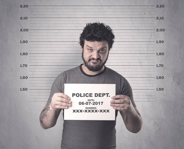 Caught gangster in jail — Stock Photo, Image
