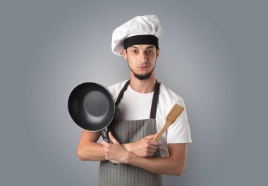 Cook mutfak aletleri ve boş duvar kağıdı