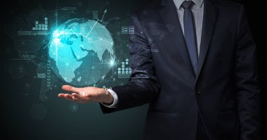Küresel Internet kavramı işadamı ile kullanma